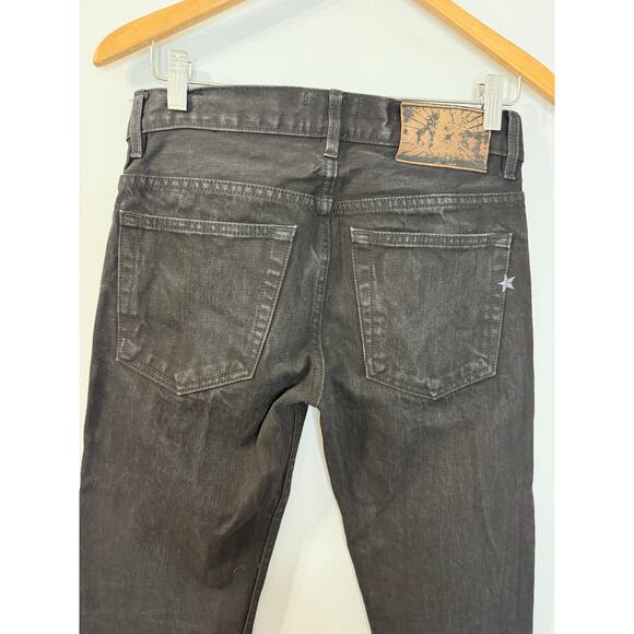 Brave Star Jeans Selvage Black Mens 28x35 The Slim Straight Button Fly Made USA - Picture 8 of 13